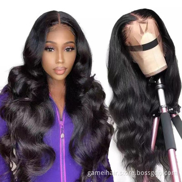 Raw Brazilian Virgin Human Hair Hd Full 360 Lace Wig Cheap Transparent 360 Lace Wig Natural Human Hair Wig Vendor